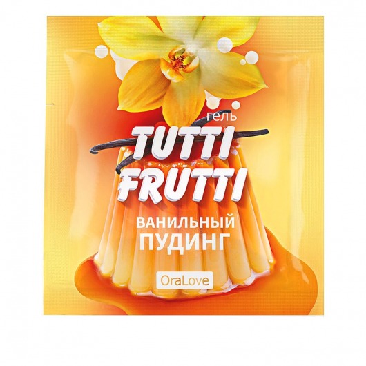 Пробник гель-смазки Tutti-frutti со вкусом ванильного пудинга - 4 гр. - Биоритм - купить с доставкой в Новочебоксарске
