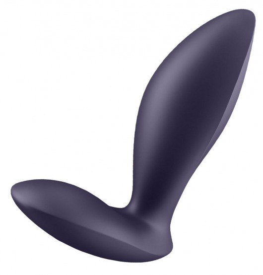 Фиолетовый анальный вибростимулятор Power Plug - Satisfyer - в Новочебоксарске купить с доставкой