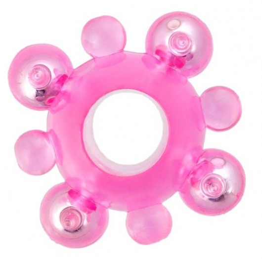 Эрекционное кольцо c бусинками - Toyfa Basic - в Новочебоксарске купить с доставкой