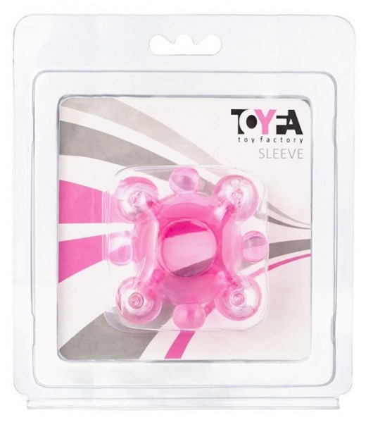 Эрекционное кольцо c бусинками - Toyfa Basic - в Новочебоксарске купить с доставкой