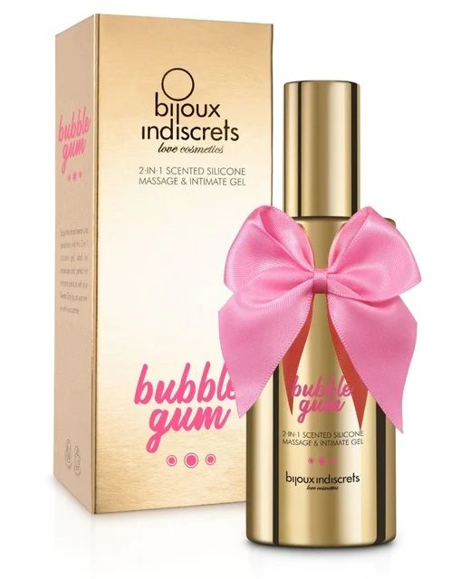 Гель с ароматом жвачки Bubblegum 2-in-1 Scented Silicone Massage And Intimate Gel - 100 мл. - Bijoux Indiscrets - купить с доставкой в Новочебоксарске