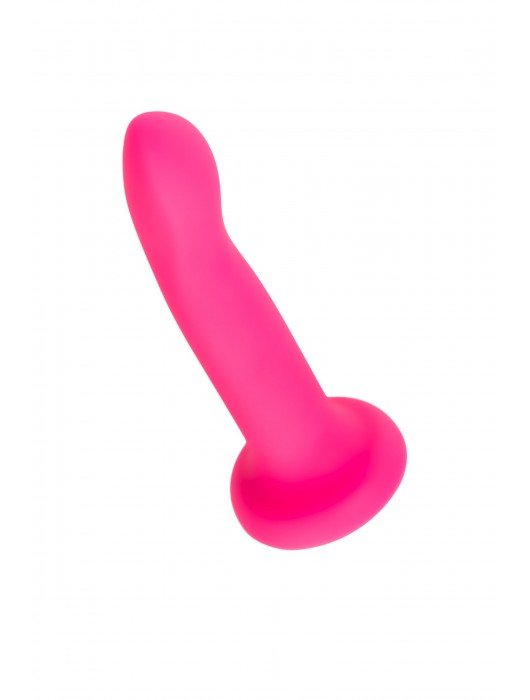 Ярко-розовый, светящийся в темноте фаллоимитатор Sam Glow - 17 см. - ToyFa