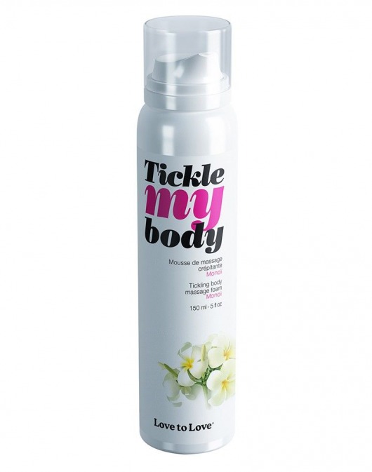 Массажная хрустящая пенка Tickle My Body Monoi с ароматом моной - 150 мл. - Love to Love - купить с доставкой в Новочебоксарске