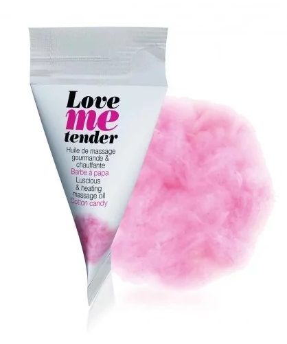 Съедобное согревающее массажное масло Love Me Tender Cotton Candy с ароматом сладкой ваты - 10 мл. - Love to Love - купить с доставкой в Новочебоксарске