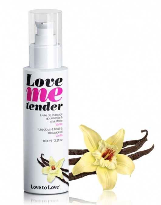 Съедобное согревающее массажное масло Love Me Tender Vanilla с ароматом ванили - 100 мл. - Love to Love - купить с доставкой в Новочебоксарске