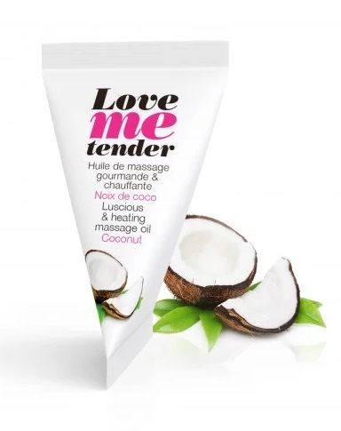 Съедобное согревающее массажное масло Love Me Tender Cocos с ароматом кокоса - 10 мл. - Love to Love - купить с доставкой в Новочебоксарске