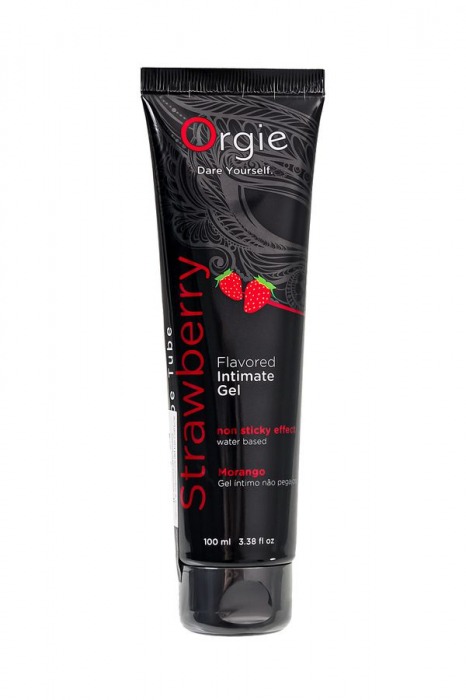 Интимный гель на водной основе Lube Tube Strawberry с клубничным вкусом - 100 мл. - ORGIE - купить с доставкой в Новочебоксарске