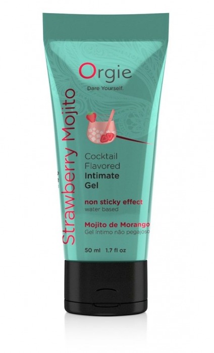 Съедобный интимный гель Orgie Lube Tube Cocktail Strawberry Mojito - 50 мл. - ORGIE - купить с доставкой в Новочебоксарске