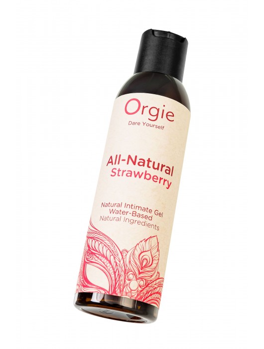 Интимный гель на водной основе All-Natural Strawberry с ароматом клубники - 150 мл. - ORGIE - купить с доставкой в Новочебоксарске