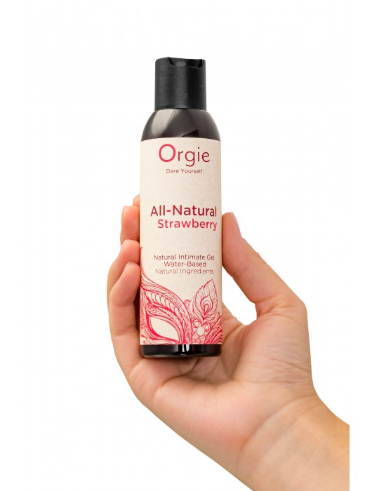 Интимный гель на водной основе All-Natural Strawberry с ароматом клубники - 150 мл. - ORGIE - купить с доставкой в Новочебоксарске