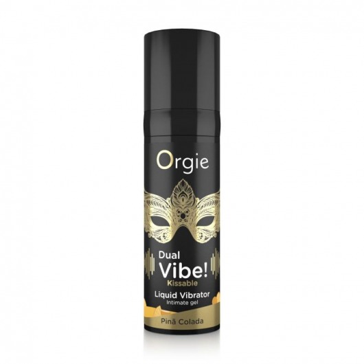 Съедобный гель Dual Vibe Pina Colada с эффектом вибрации и вкусом коктейля пина колада - 15 мл. - ORGIE - купить с доставкой в Новочебоксарске