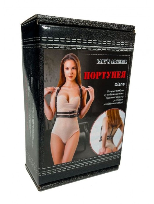 Изящная портупея из натуральной кожи Diane - БДСМ Арсенал - купить с доставкой в Новочебоксарске