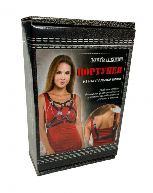 Портупея из натуральной кожи с цепочками - БДСМ Арсенал - купить с доставкой в Новочебоксарске