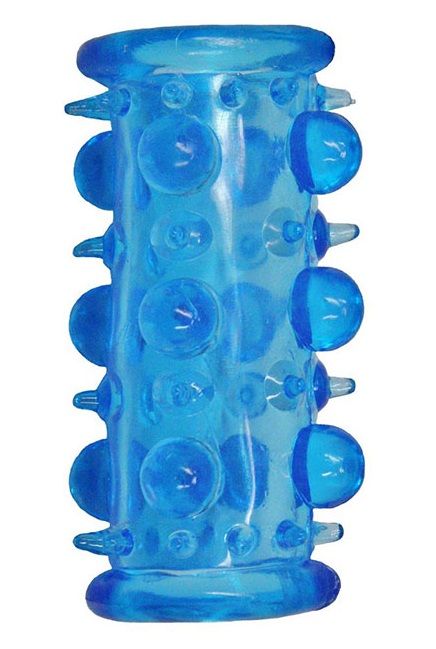 Голубая насадка с шипами и шишечками LUST CLUSTER - Dream Toys - в Новочебоксарске купить с доставкой