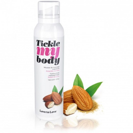 Массажная хрустящая пенка Tickle My Body Sweet Almonds с ароматом миндаля - 150 мл. - Love to Love - купить с доставкой в Новочебоксарске