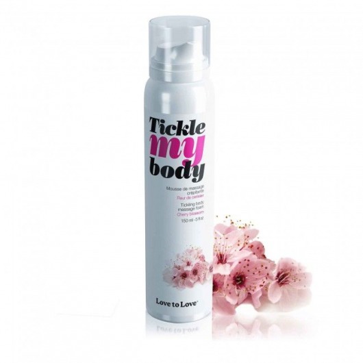 Массажная хрустящая пенка Tickle My Body Cherry Blossom с ароматом вишневого цвета - 150 мл. - Love to Love - купить с доставкой в Новочебоксарске