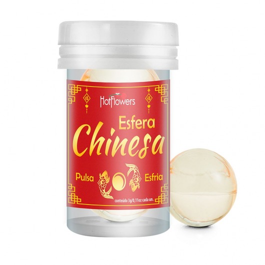 Интимный гель Chinesa Esfera с охлаждающе-пульсирующим эффектом (2 шарика по 3 гр.) - HotFlowers - купить с доставкой в Новочебоксарске