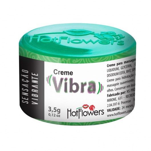 Возбуждающий крем Vibra с эффектом вибрации - 3,5 гр. - HotFlowers - купить с доставкой в Новочебоксарске