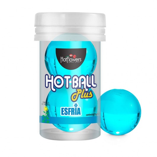 Лубрикант на масляной основе Hot Ball Plus с охлаждающим эффектом (2 шарика по 3 гр.) - HotFlowers - купить с доставкой в Новочебоксарске