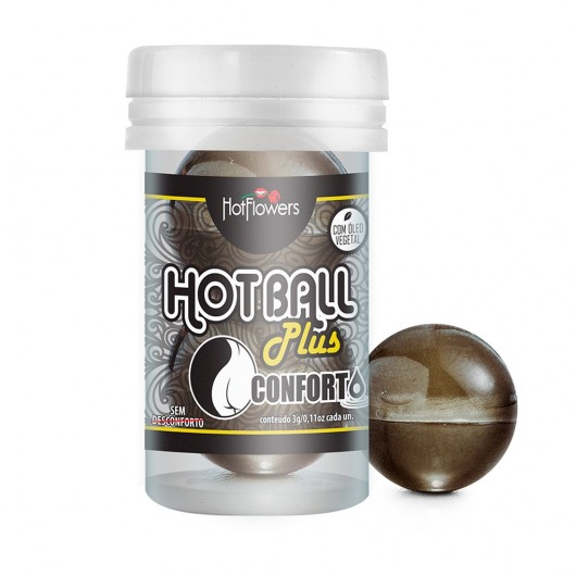 Анальный лубрикант на масляной основе Hot Ball Plus Conforto (2 шарика по 3 гр.) - HotFlowers - купить с доставкой в Новочебоксарске