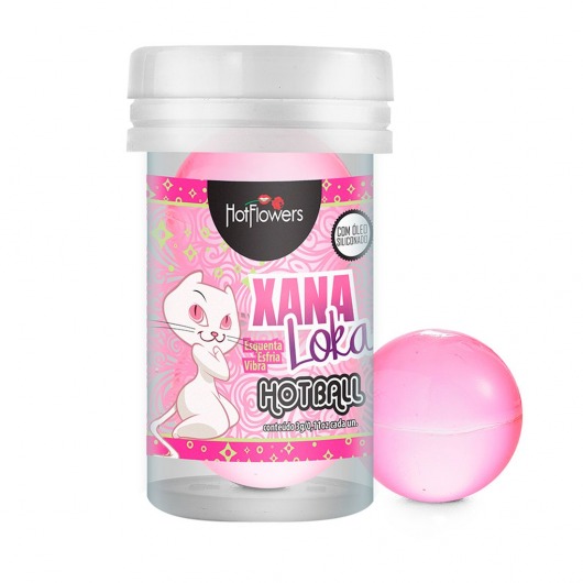 Лубрикант на силиконовой основе с эффектом вибрации Xana Loka Hot Ball (2 шарика по 3 гр.) - HotFlowers - купить с доставкой в Новочебоксарске