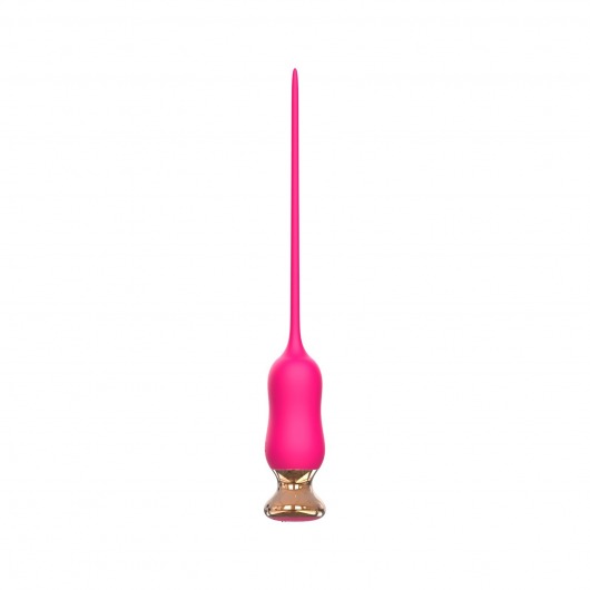 Розовый тонкий стимулятор Nipple Vibrator - 23 см. - I-MOON - купить с доставкой в Новочебоксарске