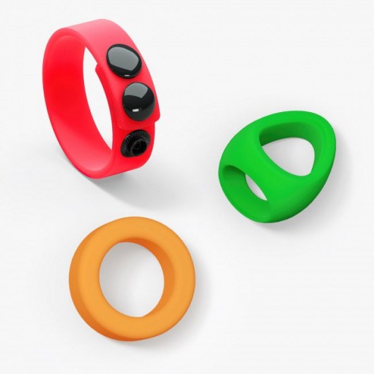 Набор из 3 разноцветных эрекционных колец Kit Neon Ring - Love to Love - в Новочебоксарске купить с доставкой
