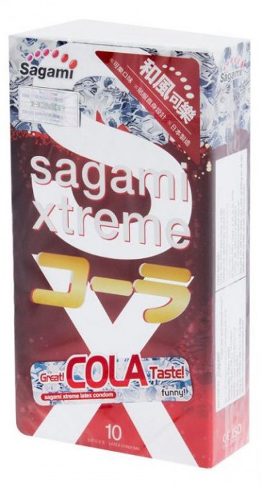 Ароматизированные презервативы Sagami Xtreme COLA - 10 шт. - Sagami - купить с доставкой в Новочебоксарске