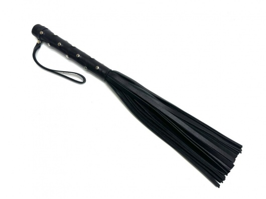 Кожаная плеть «Звездное небо» - 43 см. - БДСМ Арсенал - купить с доставкой в Новочебоксарске