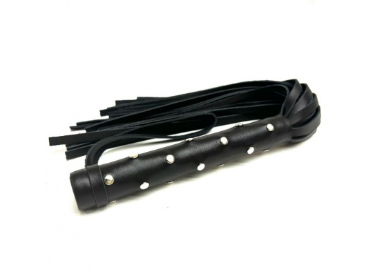 Кожаная плеть «Звездное небо» - 43 см. - БДСМ Арсенал - купить с доставкой в Новочебоксарске