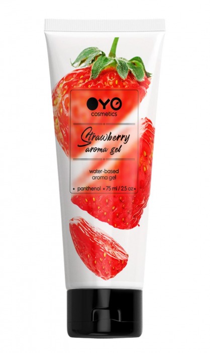 Лубрикант на водной основе OYO Aroma Gel Strawberry с ароматом клубники - 75 мл. - OYO - купить с доставкой в Новочебоксарске