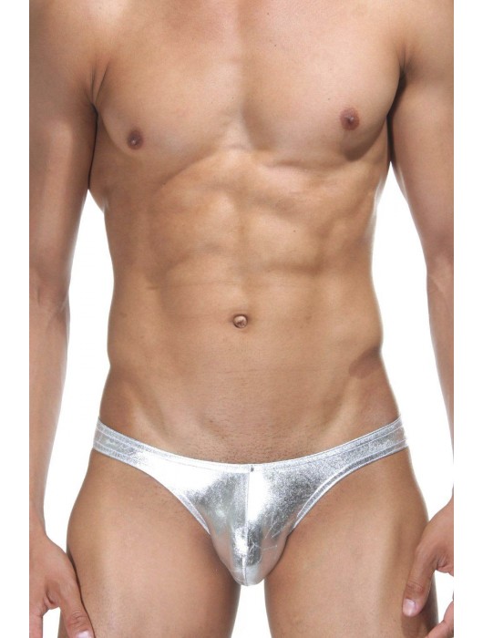 Серебристые блестящие трусы-слипы Don Moris - Don Moris купить с доставкой