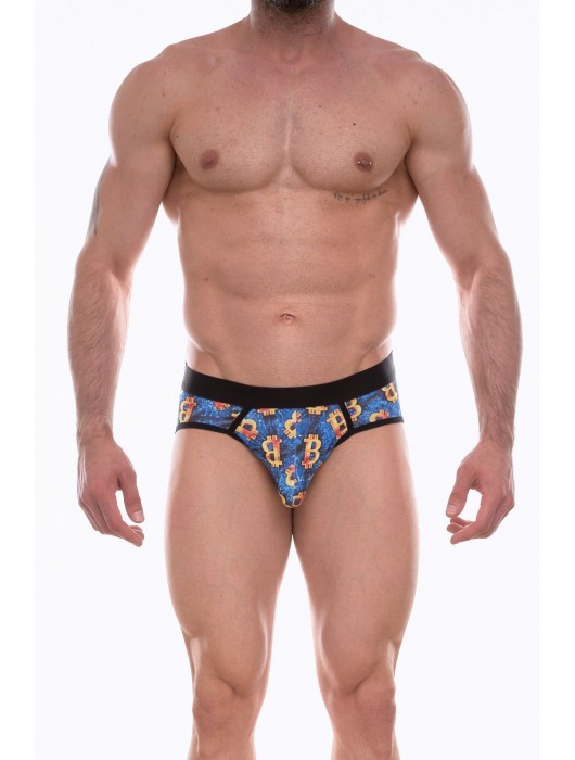 Синие мужские трусы-джоки с принтом - Don Moris купить с доставкой