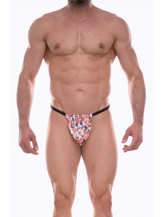 Белые мужские трусы-стринги с морским принтом - Don Moris купить с доставкой
