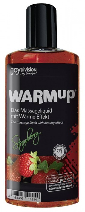 Разогревающее масло WARMup Strawberry - 150 мл. - Joy Division - купить с доставкой в Новочебоксарске