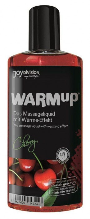 Разогревающее масло WARMup Cherry - 150 мл. - Joy Division - купить с доставкой в Новочебоксарске