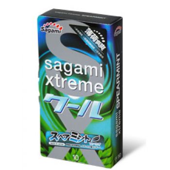 Презервативы Sagami Xtreme Mint с ароматом мяты - 10 шт. - Sagami - купить с доставкой в Новочебоксарске