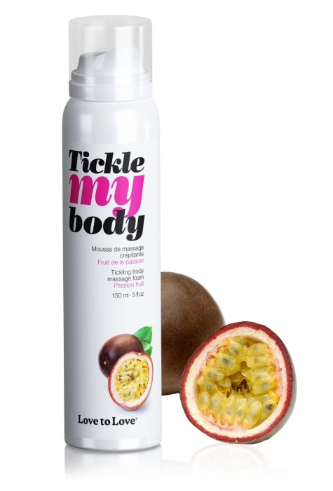 Массажная хрустящая пенка Tickle my body с ароматом маракуйи - 150 мл. - Love to Love - купить с доставкой в Новочебоксарске