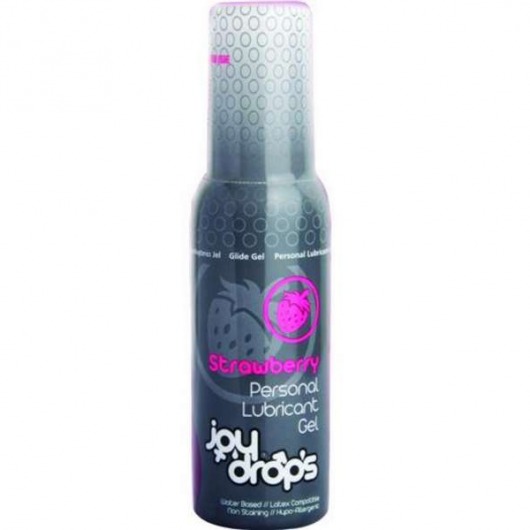 Смазка на водной основе со вкусом клубники JoyDrops Strawberry - 100 мл. - JoyDrops - купить с доставкой в Новочебоксарске