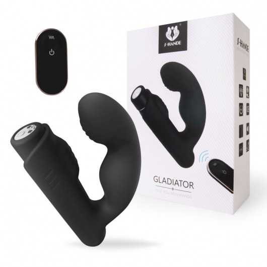 Черный вибромассажер Gladiator - 10,7 см. - S-HANDE - в Новочебоксарске купить с доставкой