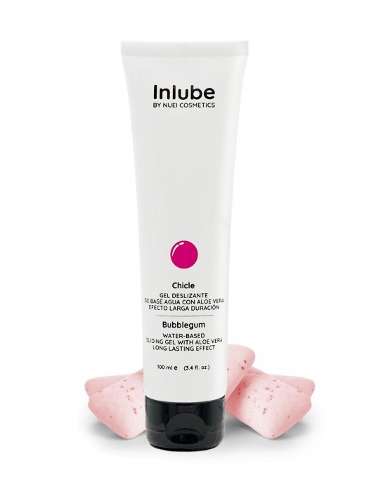 Лубрикант на водной основе Nuei Inlube с алоэ вера и ароматом бабл-гам - 100 мл. - Nuei cosmetics - купить с доставкой в Новочебоксарске