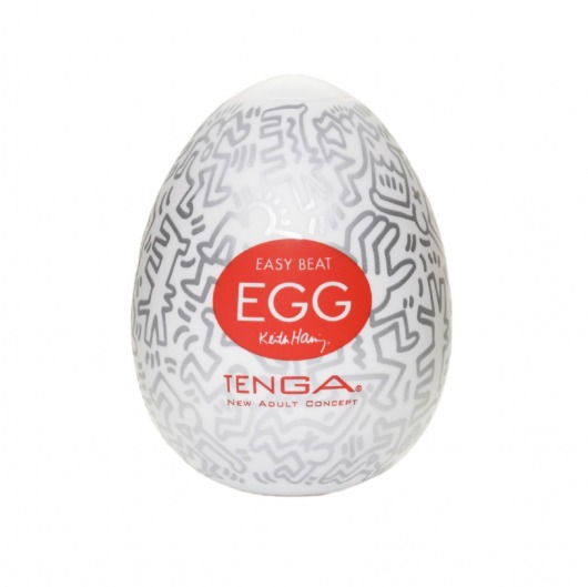 Мастурбатор-яйцо Keith Haring EGG PARTY - Tenga - в Новочебоксарске купить с доставкой