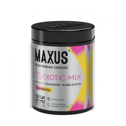 Цветные ароматизированные презервативы MAXUS Exotic Mix - 15 шт. - Maxus - купить с доставкой в Новочебоксарске