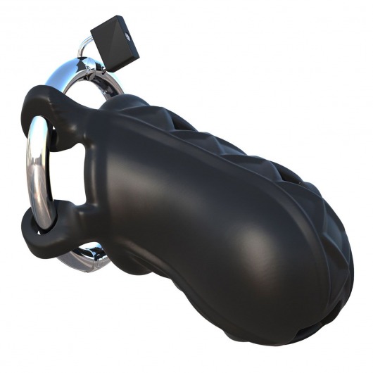 Черный замок верности Extreme Silicone Cock Blocker - Pipedream - купить с доставкой в Новочебоксарске