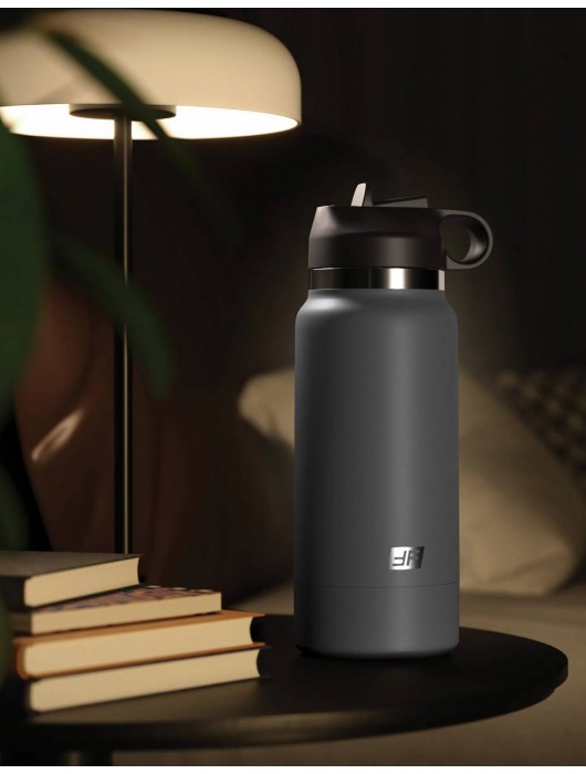 Серый мастурбатор в виде бутылки F*ck Flask - Pipedream - в Новочебоксарске купить с доставкой