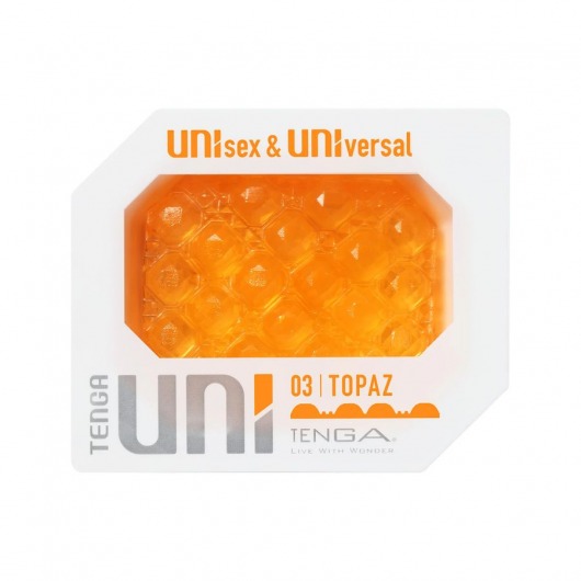 Оранжевый мастурбатор-стимулятор Tenga Uni Topaz - Tenga - в Новочебоксарске купить с доставкой