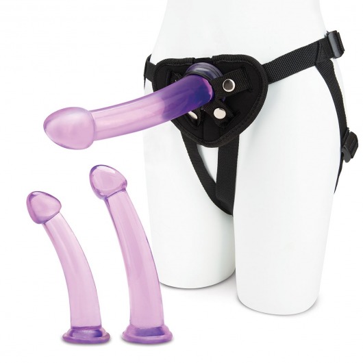 Тренировочный набор с тремя насадками Pegging Training Set - Lux Fetish - купить с доставкой в Новочебоксарске