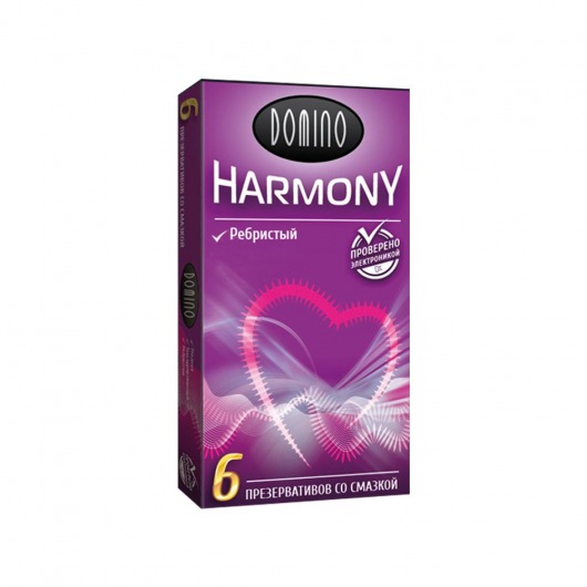 Презервативы с рёбрышками Domino Harmony - 6 шт. - Domino - купить с доставкой в Новочебоксарске