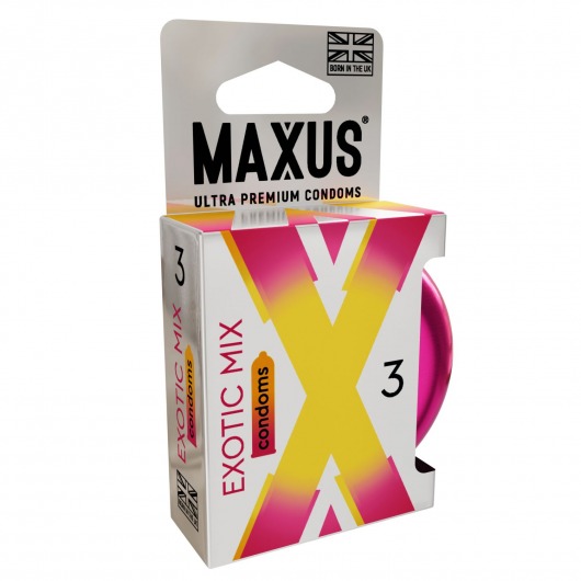 Ароматизированные презервативы Maxus Exotic Mix - 3 шт. - Maxus - купить с доставкой в Новочебоксарске