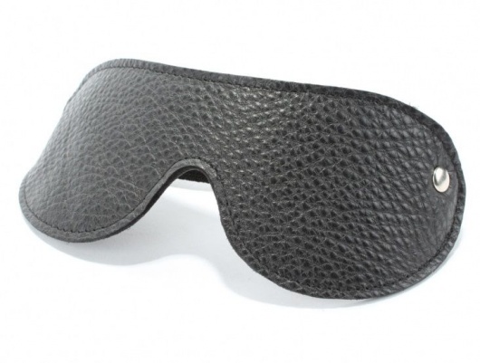 Черная кожаная маска на глаза - БДСМ Арсенал - купить с доставкой в Новочебоксарске